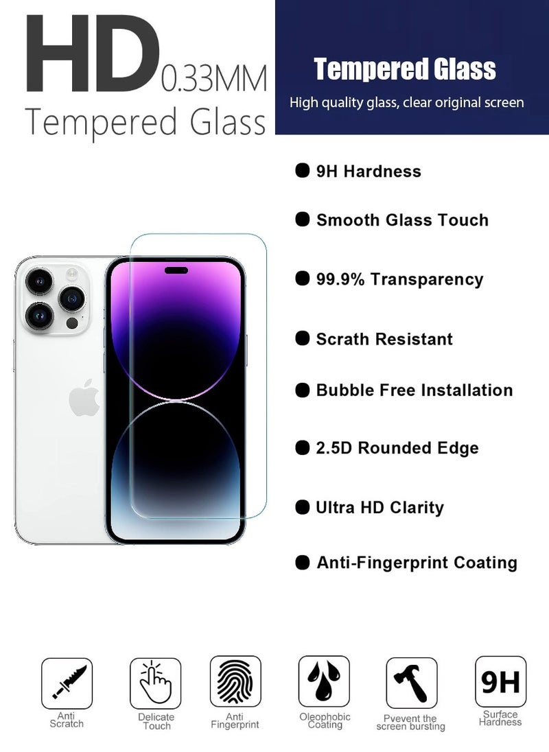 Super Tempered Glass Screen Protector Clear Designed For iPhone 14 Pro Max Full Screen Coverage And Bubble Free - Image 4