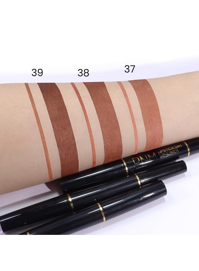 evpct 1Pcs Brown Matte Lip Liner And Lipstick Combo Set Kit For Women, Dnm Magic Neutral Lipstick 24 Hours Original Lipstick And Lips Liner Pencil Stain Gloss Plumper Makeup Long Lasting Waterproof 38 - Image 5
