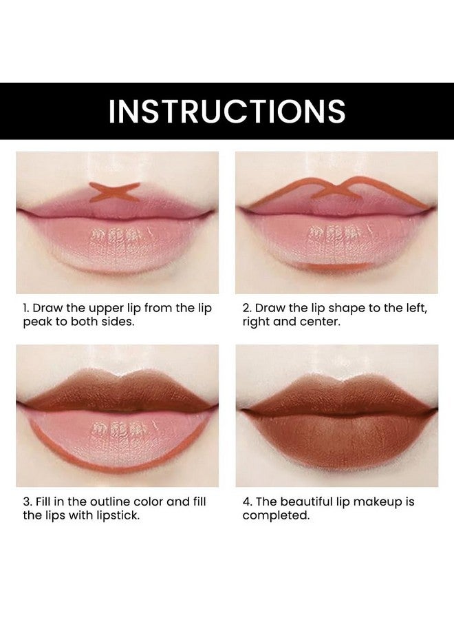 evpct 1Pcs Brown Matte Lip Liner And Lipstick Combo Set Kit For Women, Dnm Magic Neutral Lipstick 24 Hours Original Lipstick And Lips Liner Pencil Stain Gloss Plumper Makeup Long Lasting Waterproof 38 - Image 4