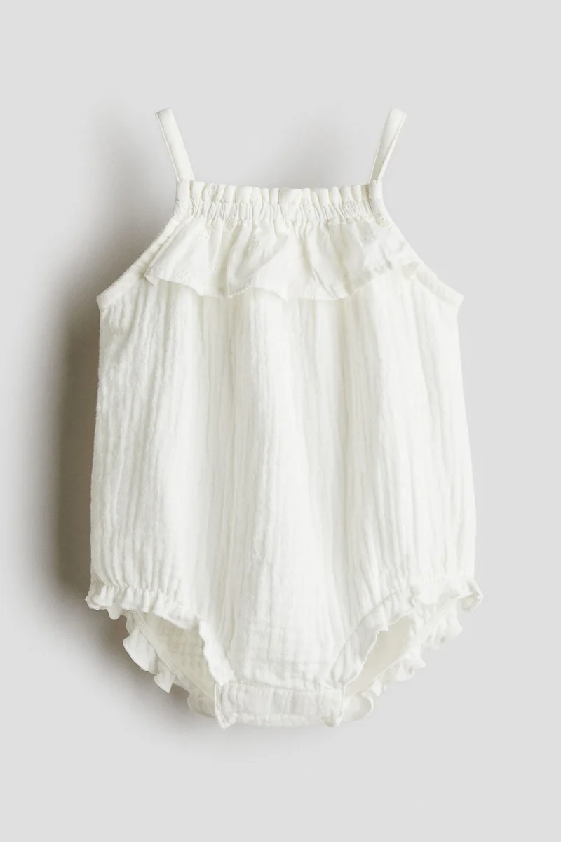 H&M Cotton muslin romper suit