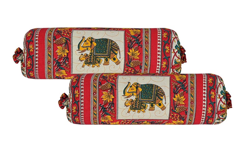 AMLEXTTRIZ Special Animal Printed Pure Soft Cotton Diwan Cover Set 8 Pcs Set 5 Cushion Cover2 Bolster Cover1 Bedsheet RED - Image 3