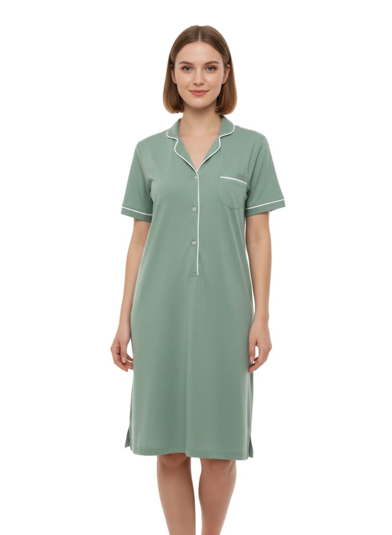 Women’s Short Summer Nightgown – Cotton Soft