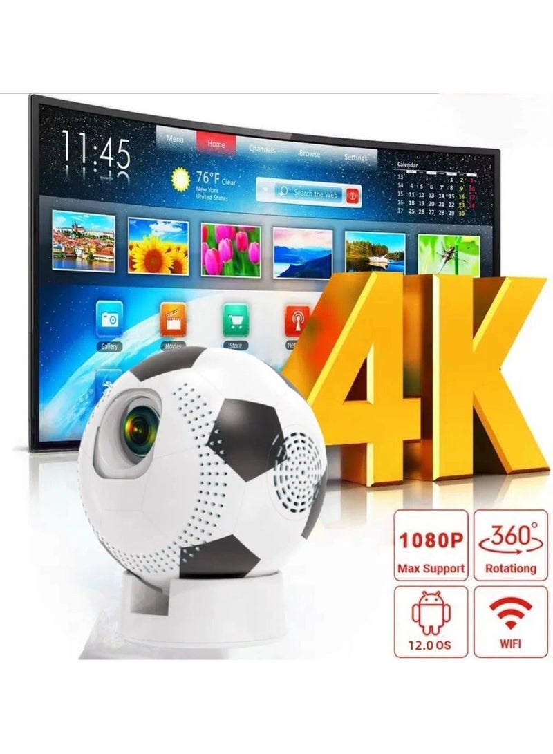 دينغ زاب جهاز عرض ذكي - دقة Full HD 1280×720 بكسل - يدعم دقة 4K - ضبط تلقائي للصورة - نظام أندرويد 11.0 - جهاز عرض محمول مزود بتقنية WiFi 6 وبلوتوث 5.4 - نظام مسرح منزلي متنقل - متوافق مع أنظمة أندرويد/iOS/ويندوز/أجهزة التلفزيون المحمولة/HDMI/USB - Image 2