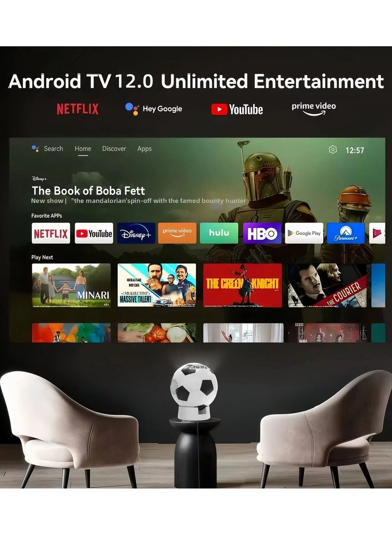 دينغ زاب جهاز عرض ذكي - دقة Full HD 1280×720 بكسل - يدعم دقة 4K - ضبط تلقائي للصورة - نظام أندرويد 11.0 - جهاز عرض محمول مزود بتقنية WiFi 6 وبلوتوث 5.4 - نظام مسرح منزلي متنقل - متوافق مع أنظمة أندرويد/iOS/ويندوز/أجهزة التلفزيون المحمولة/HDMI/USB - Image 4