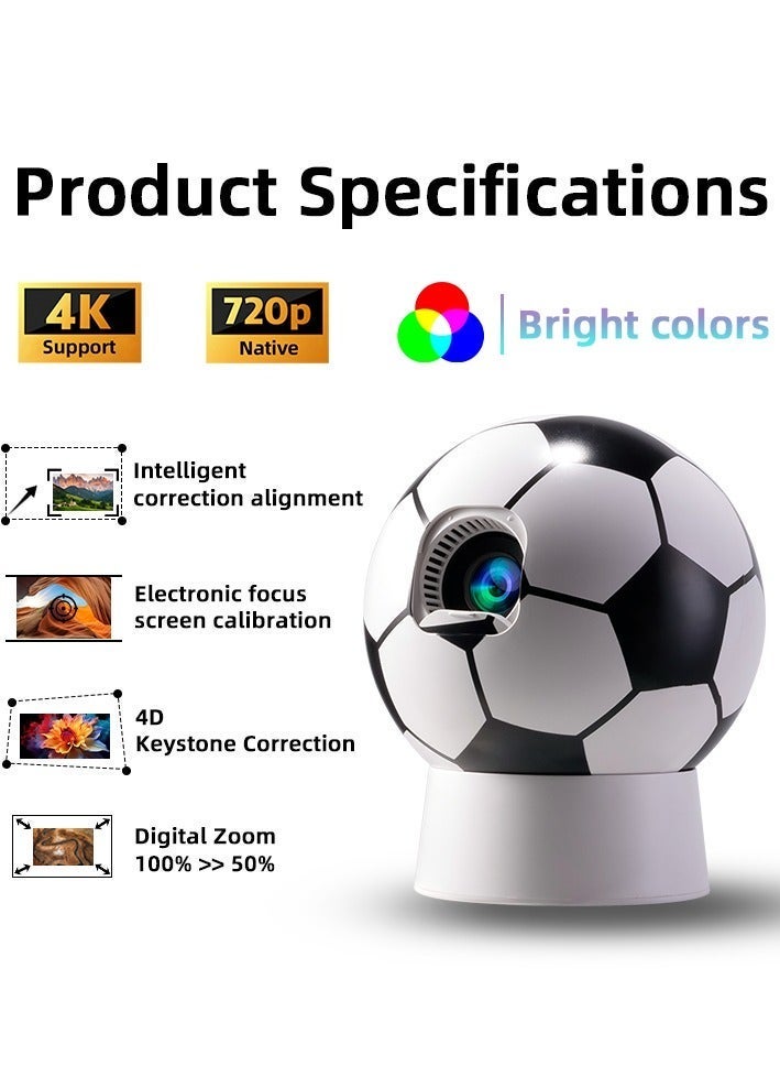 دينغ زاب جهاز عرض ذكي - دقة Full HD 1280×720 بكسل - يدعم دقة 4K - ضبط تلقائي للصورة - نظام أندرويد 11.0 - جهاز عرض محمول مزود بتقنية WiFi 6 وبلوتوث 5.4 - نظام مسرح منزلي متنقل - متوافق مع أنظمة أندرويد/iOS/ويندوز/أجهزة التلفزيون المحمولة/HDMI/USB - Image 1