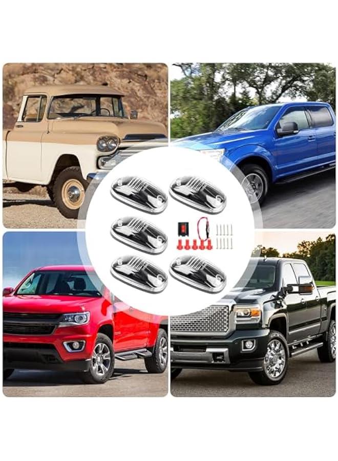 No Drill Cab Lights, Solar Cab Lights For Truck, Wireless Solar Powered Cab Lights For Truck, Roof Lights, LED Cab Lights For Trucks, LED Marker Lights, Waterproof Cab Lights For Truck No Drill