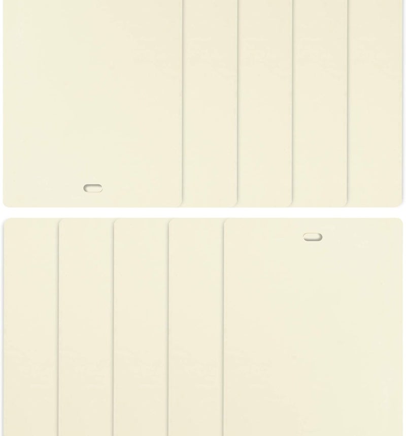 DALIX PVC Vertical Blind Replacement Slats Curved Smooth Ivory 42.5 Length 10 Pack - Image 1