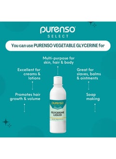 PURENSO Select - Glycerine, 100G I Sustainable Food Grade Vegetable Glycerine - Pharmaceutical Grade Glycerin For Skin, Hair, Crafts, Soaps - Vegetable Glycerol Liquid - Humectant  - Image 2