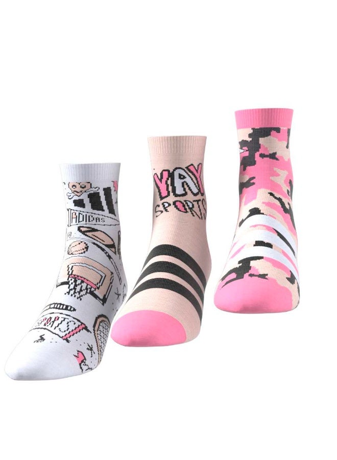 Adidas Logo 3 Pairs Per Pack Socks Kids - Image 1