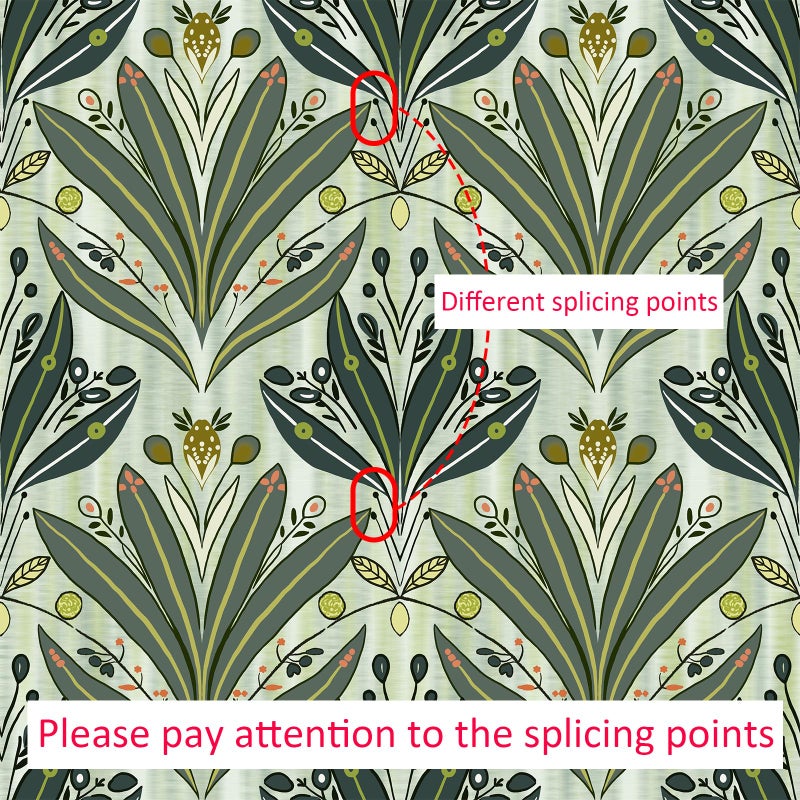 PeonyQueen Green Leaf Wallpaper Peel and Stick Wallpaper 17.3"x78.8" Modern Botanical Contact Paper for Cabinets Waterproof Self Adhesive Wall Paper Removable Wallpapers Decorative Neutral Wallpapers for Bedroom - Image 4