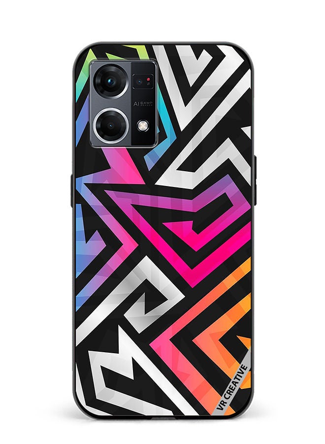VR CREATIVE Protective Case Cover For Oppo Reno8 4G Design Multicolour - Image 1
