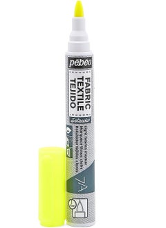 Pebeo 7A Light Fabric Marker 1mm Fluorescent Yellow
