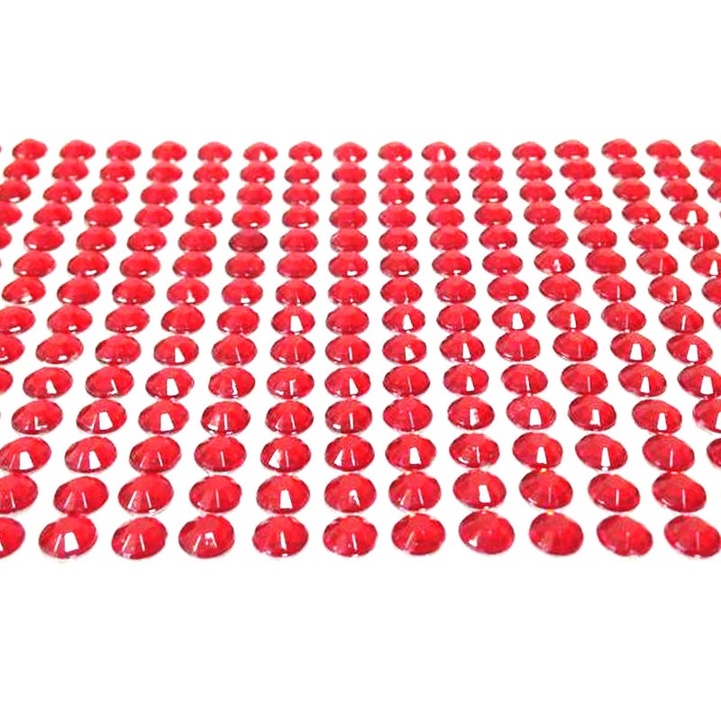 Wrapables 500Piece Adhesive Rhinestone Crystal Diamond Stickers 6mm Red
