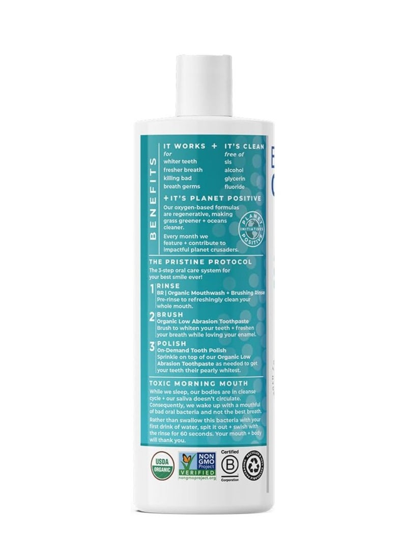 Essential Oxygen Essential Oxygen BR Organic Mouthwash + Brushing Rinse Peppermint 16 fl.oz 473ml  - Image 4
