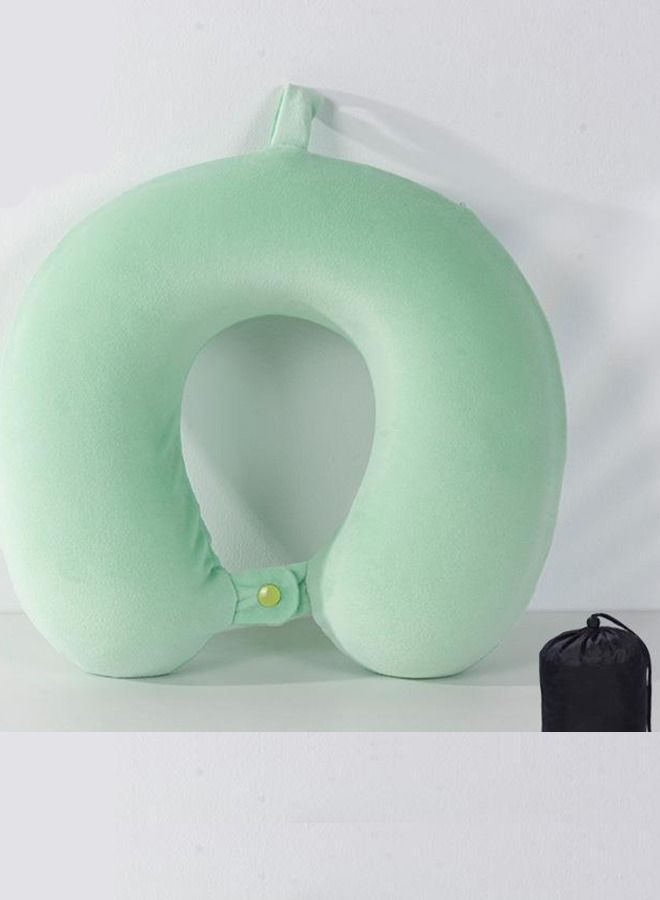 Arabest Travel Pillow, Airplane Neck Pillow for Traveling, 100% Pure Memory Foam U Shaped Neck Pillow, Washable Super Lightweight Portable Headrest Great for Airplane Chair, Car, Home, Office  - Image 1