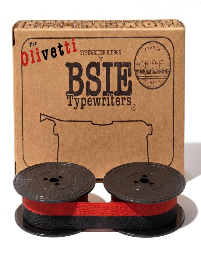 BSIE Typewriters – Olivetti Typewriter Ribbon – Black and Red – Fits Lettera 22, Lettera 32, Lettera 35, Studio 44, Valentine – GR4 – Tested in Nice, France - Image 1
