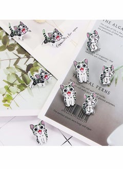 KASTWAVE Push Pins, 9Pcs Animal Cat Push Pins Small Wooden Thumb Tacks Steel Point Pushpin Wooden Head Map Pushpins Cartoon Cat Push Pins for Cork Bulletin Board,Fabric Marking,Crafts and Office Organization  - Image 1