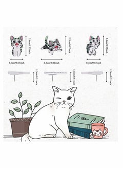KASTWAVE Push Pins, 9Pcs Animal Cat Push Pins Small Wooden Thumb Tacks Steel Point Pushpin Wooden Head Map Pushpins Cartoon Cat Push Pins for Cork Bulletin Board,Fabric Marking,Crafts and Office Organization  - Image 2