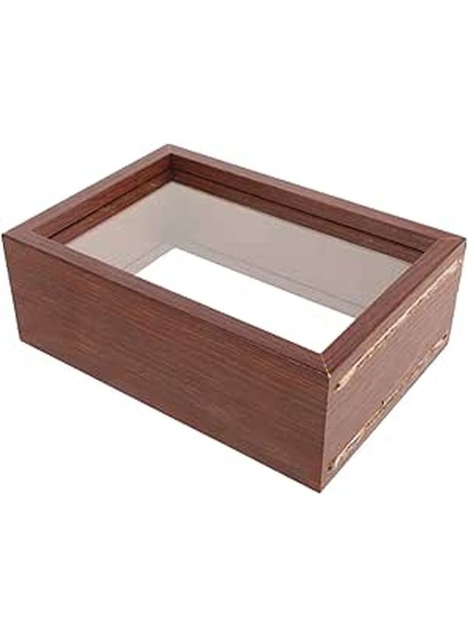 Shadow Box Frame With Clear Window For Dried Flowers Photos And Tickets Elegant Hollow Out Display Case For Desktop And Wall Art Decorative Picture Frame - Image 1