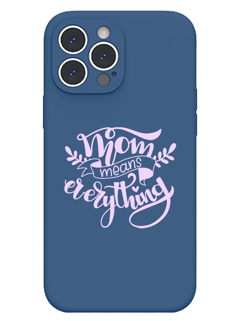 Theodor Protective Slim Fit Case Liquid Silicone Cover with Full Body Protection Anti-Scratch Shockproof Case For iPhone 15 Pro Blue  - More Hugs - Image 1