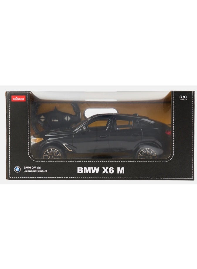 Rastar 1/14 BMW X6 M Remote Control Car, Black - Image 1