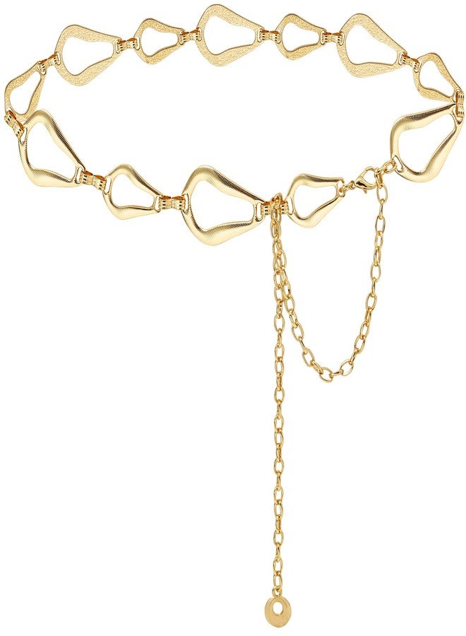 BAOKELAN Chain Belt for Women Metal Chunky Waist Belts for Dresses Gold C 105CM - Image 1