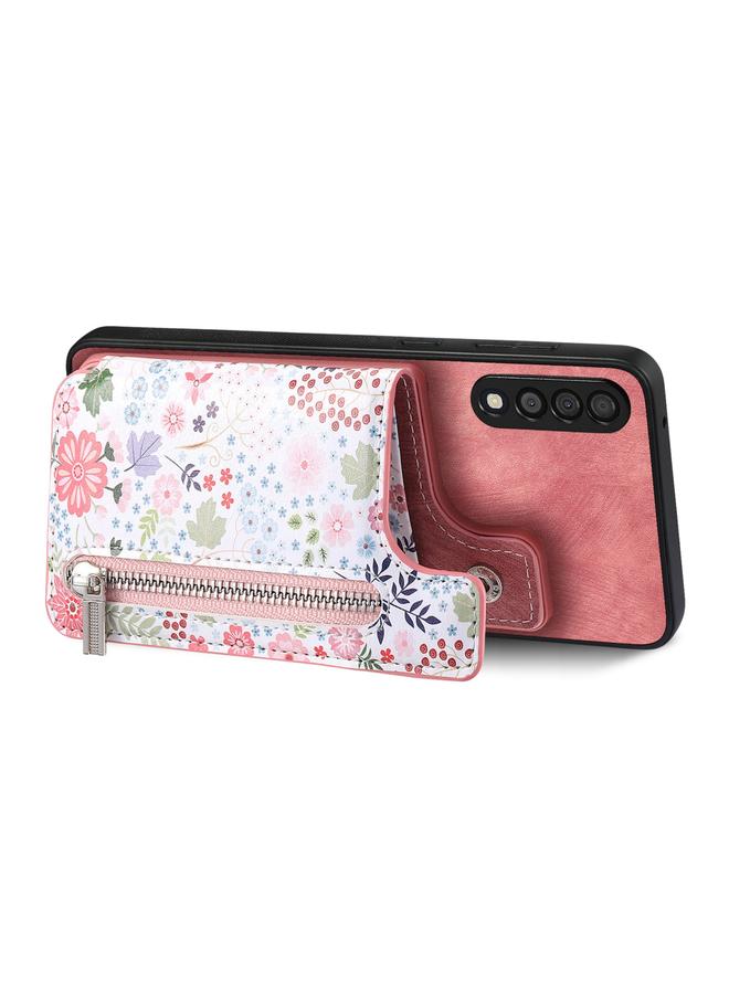 S-TOP Case For Samsung Galaxy A24 Retro Painted Zipper Wallet Back Phone Case - Image 2