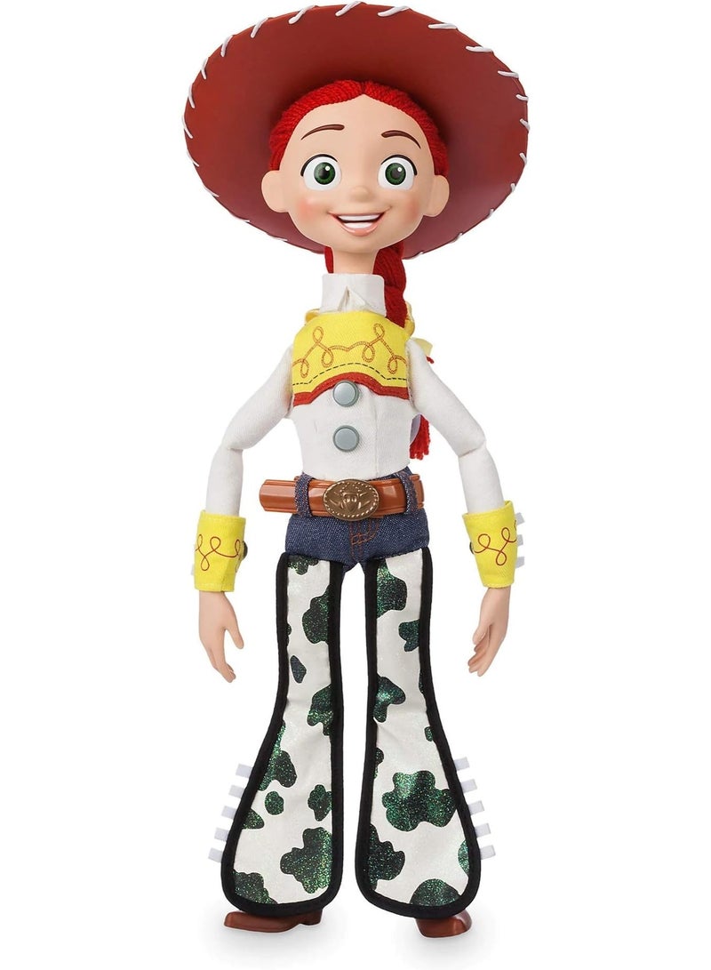 Disney Store Official Jessie Cowgirl Talking Action Figure 15 Inch Interactive Pull String Doll with Removable Hat Movie Phrases Kids Gift Toy for Boys Girls Age 3+ - Image 1