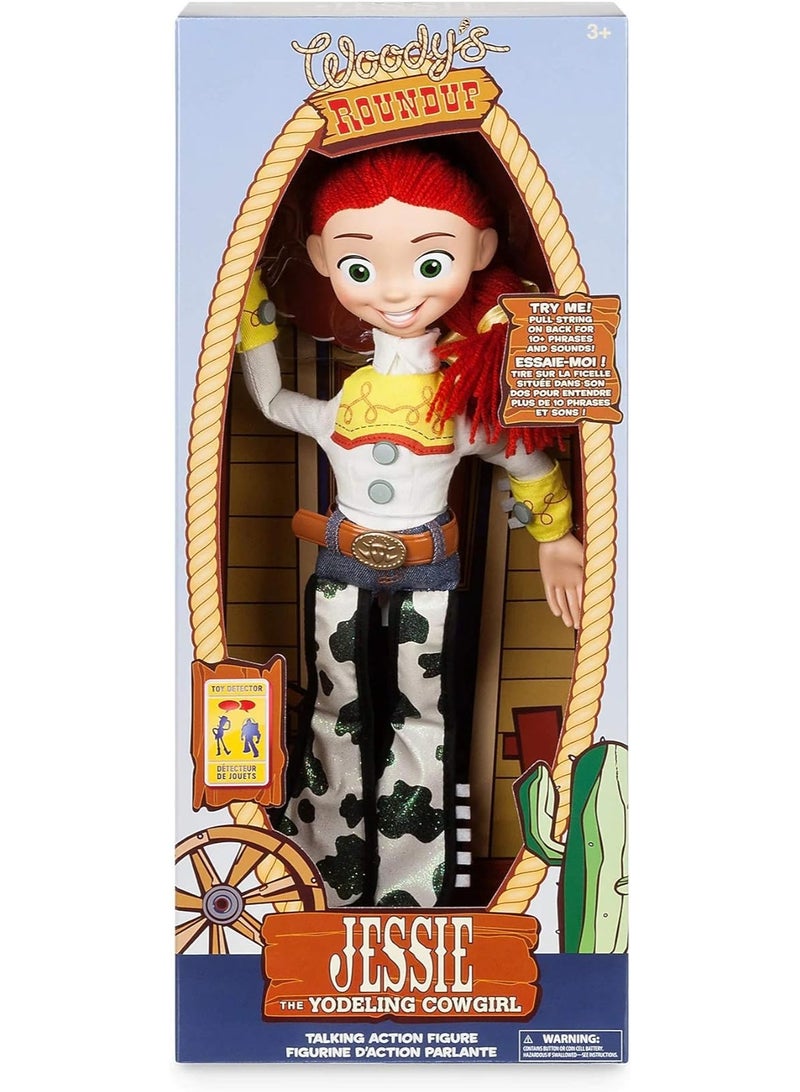 Disney Store Official Jessie Cowgirl Talking Action Figure 15 Inch Interactive Pull String Doll with Removable Hat Movie Phrases Kids Gift Toy for Boys Girls Age 3+ - Image 3