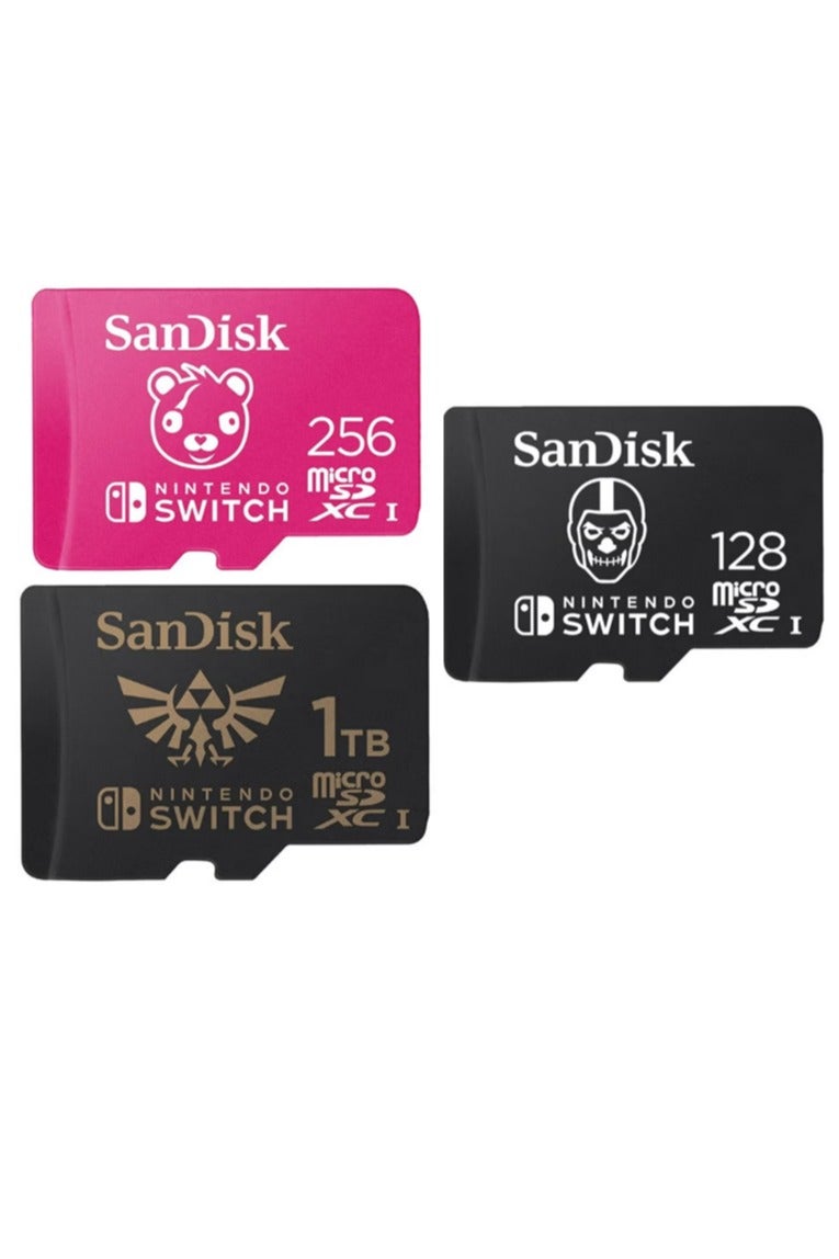 sandisk Nintendo Switch Licensed microSDXC Card Bundle – 128GB, 256GB & 1TB – UHS-I, Up to 100MB/s, Fortnite Edition - Image 1
