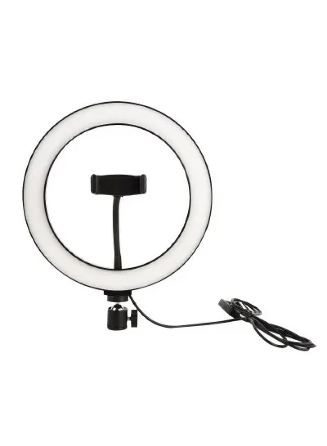 إسكدنيا مصباح يدوي للهاتف المحمول، حامل إضاءة LED للتصوير الفوتوغرافي لصور السيلفي، ضوء ملء USB للبث المباشر والتقاط الصور - اللون: 10 بوصة ضوء ملء + مشبك خرطوم - Image 3