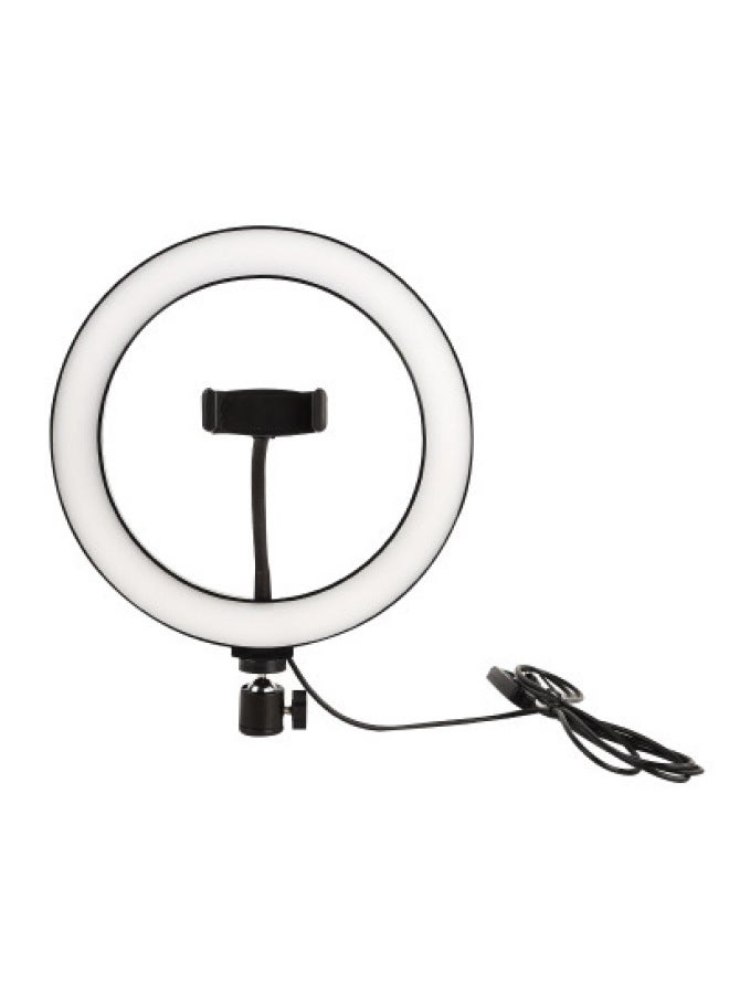 إسكدنيا مصباح يدوي للهاتف المحمول، حامل إضاءة LED للتصوير الفوتوغرافي لصور السيلفي، ضوء ملء USB للبث المباشر والتقاط الصور - اللون: 10 بوصة ضوء ملء + مشبك خرطوم - Image 1