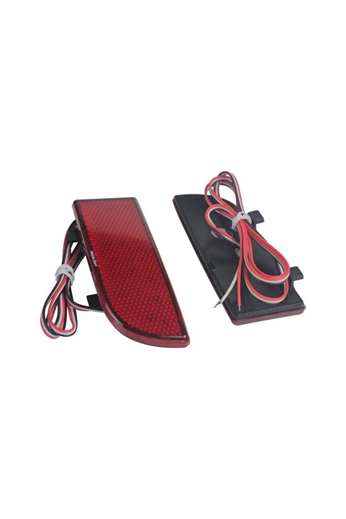 rayihni Red ANGRONG 1 Pair Rear Bumper Reflector LED Stop Brake Light For Mercedes Benz W639 Vito Viano 2003 - Image 2