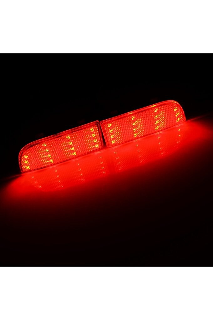 rayihni Red ANGRONG 1 Pair Rear Bumper Reflector LED Stop Brake Light For Mercedes Benz W639 Vito Viano 2003 - Image 4