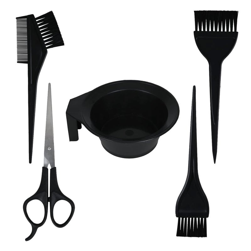 VEDETIC Plastic Dye Brush and Mixing Bowl Hair Colouring Kit - Includes Hair Dye Bowl, Colouring Applicator Brush, 1 Scissor with Disposal Gloves, Tail Comb for Salon and Home Use - Image 3