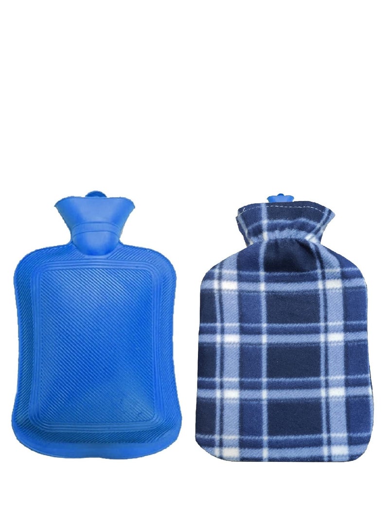 كيس ماء بارد وساخن مضغوط مع غطاء فحص لتخفيف آلام تشنجات الدورة الشهرية وألم الكتف والقدم والأوجاع والإصابات الرياضية 2 لتر مطاط طبيعي غير سام - Image 4