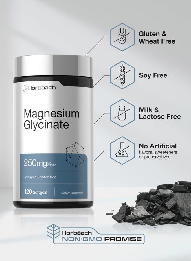 Horbäach Magnesium Glycinate | 250mg | 120 Softgels | Non-GMO and Gluten Free Supplement - Image 5