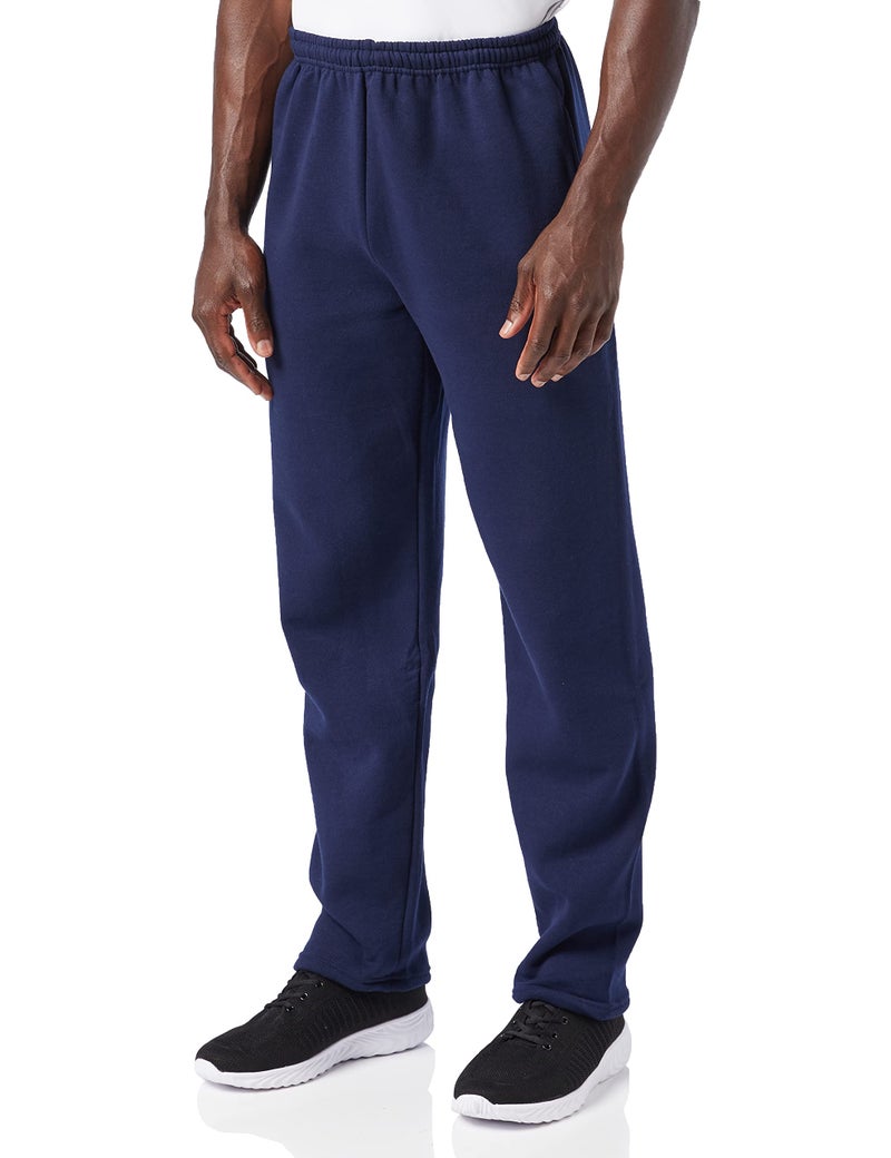 Russell Athletic Mens DrPower Fleece Open Bottom Pocket Pant Navy Small