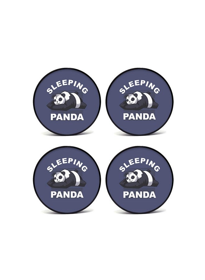 Tinywalk Panda Coaster Wooden Printed Coaster (4X4) inch Set of 4 Pieces - Image 1