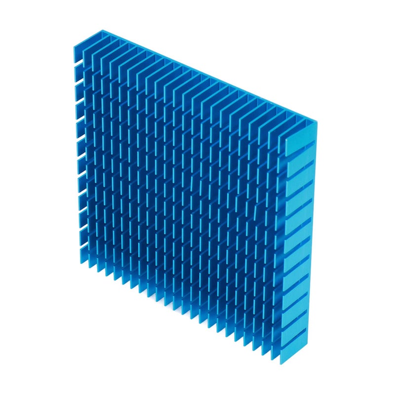 مشتت حرارة من الألومنيوم عالي الأداء، مقاس 120x120x20 ملم، باللون الأزرق، للمعالجات ومكبرات الطاقة - Image 5
