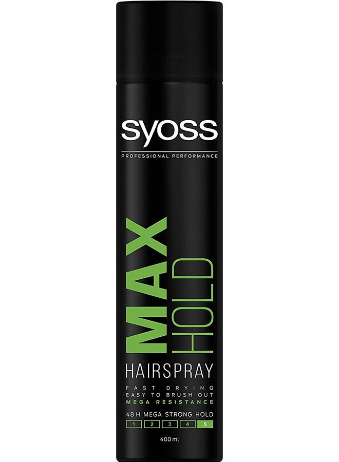 Syoss Max Hold Hair Spray Levl 5 400ml