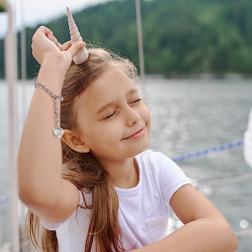 SANNYRA Charms Bracelets for Women, Heart Charm Initial Bracelet Trendy, H Letters Stainless Steel Bracelet Jewelry Confirmation Gifts for Christmas Birthday - Image 3