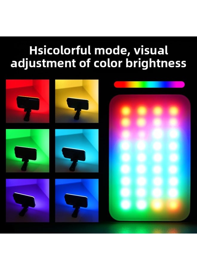Generic LED Full Color RGB Mobile Phone Fill Light Mini Portable Internet Celebrity Selfie Shooting Live Beauty Pocket Light-Specifications:Gz666 Rgb Lantern + Three-color Light  - Image 3