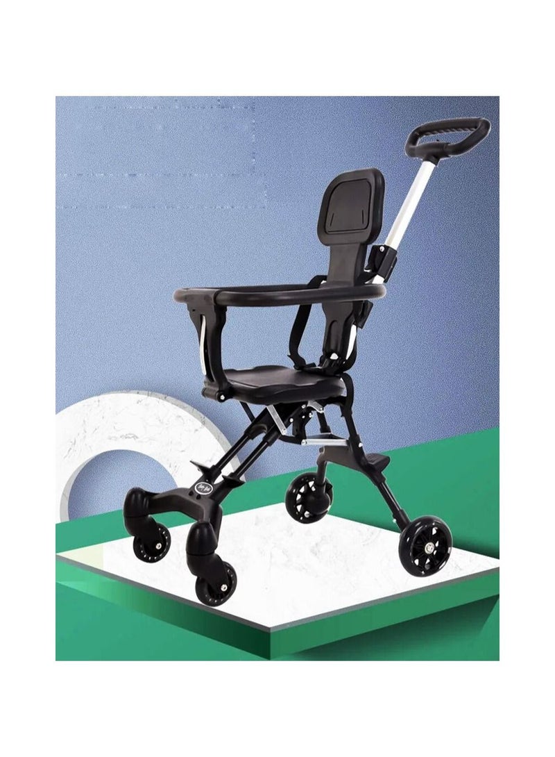 Lightweight and Compact Coast Rider Stroller with One Hand Easy Fold, Adjustable Handles and Soft Ride Wheels, Black - Image 2