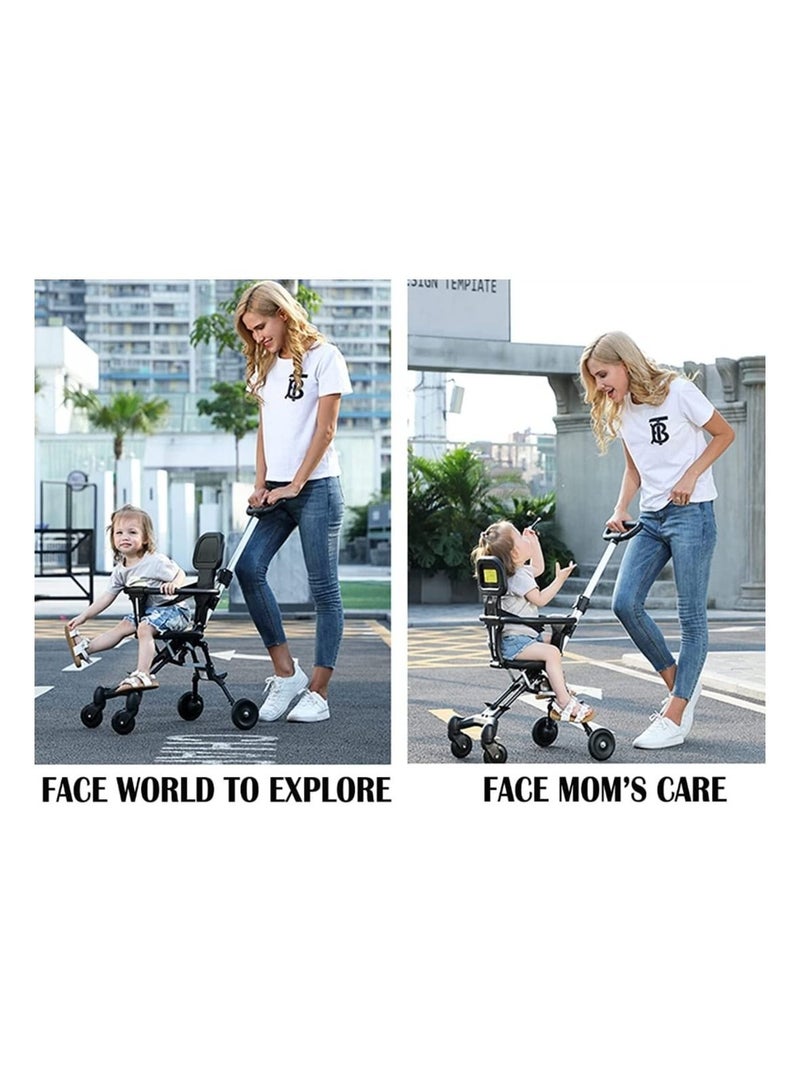 Lightweight and Compact Coast Rider Stroller with One Hand Easy Fold, Adjustable Handles and Soft Ride Wheels, Black - Image 3