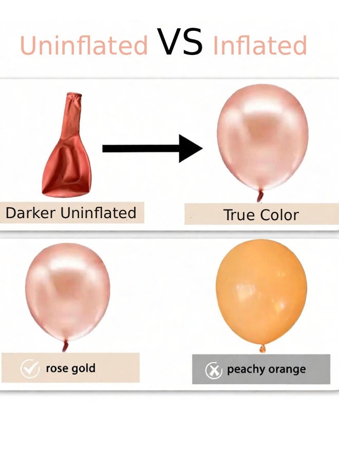 Farahom Rose Gold Birthday Party Decorations, 64Pcs Party Decorations Set with Happy Birthday Banner, 12-inch Confetti Balloons, 12-inch Metallic Rose Gold Balloons, Heart Star Shape Balloons, Fringe Curtain and Hanging Swirls, Ribbon, Glue Points and Cake Toppers for Women Girls Birthday Princess Party - Image 4