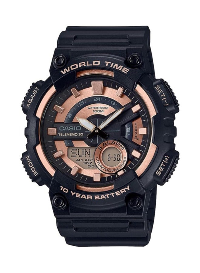 Casio Casual Watch Analog-Digital Display for Men AEQ-110W-1A3VDF