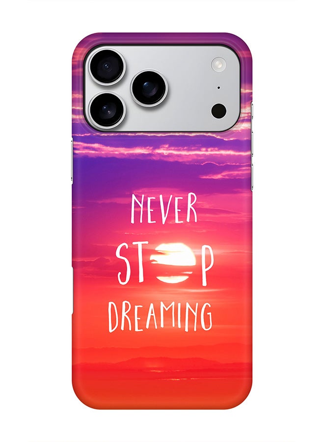 Stylizedd For iPhone 17 Pro Max,Case, [Compatible with MagSafe] Magnetic cover Slim fit Protection Matte, - Never stop dreaming