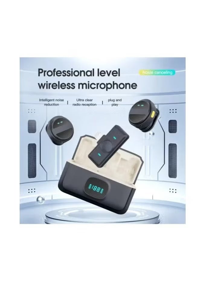 SX21 Magnetic Lavalier Wireless Microphone – Dual Mic System, 2.4GHz Wireless, Rechargeable Battery, Smart Noise Reduction, Omni-Directional Pickup for Video Recording, Live Streaming, and Vlogging - Image 3