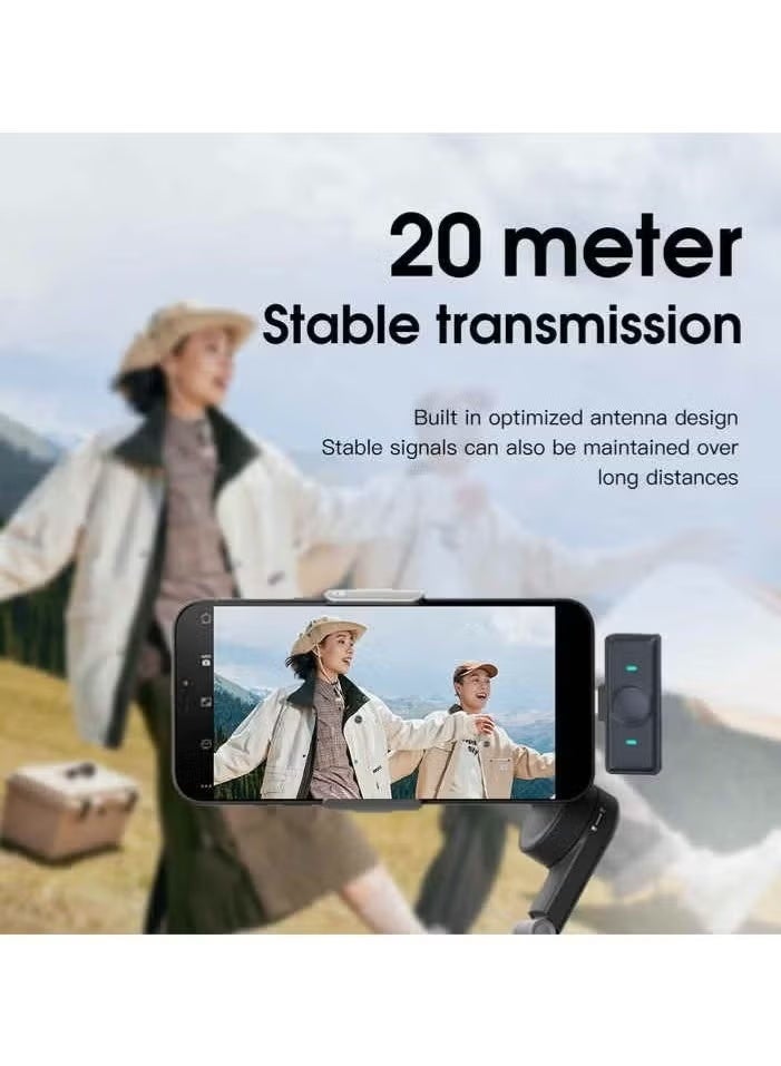 SX21 Magnetic Lavalier Wireless Microphone – Dual Mic System, 2.4GHz Wireless, Rechargeable Battery, Smart Noise Reduction, Omni-Directional Pickup for Video Recording, Live Streaming, and Vlogging - Image 4